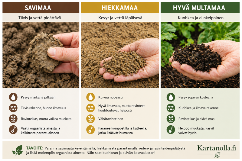 Havainnekuva-savimaan-hiekkamaan-ja-hyvan-multamaan-eroista.