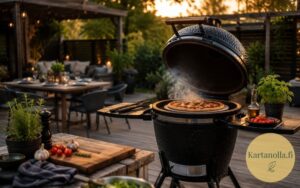 Kamado-grilli-terassilla-osana-viihtyisaa-ulkokeittiota